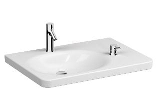 Vitra Nest Asimetrik Lavabo 80cm-Beyaz Armatür Seti 5966B003-1595